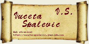 Vuceta Spalević vizit kartica